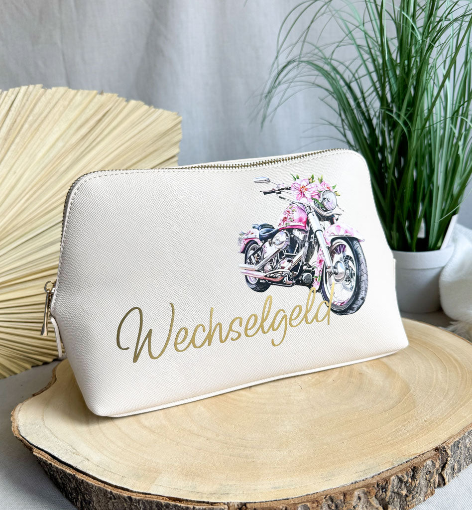 breite Geldtasche | Leder | "Rosa Harley"