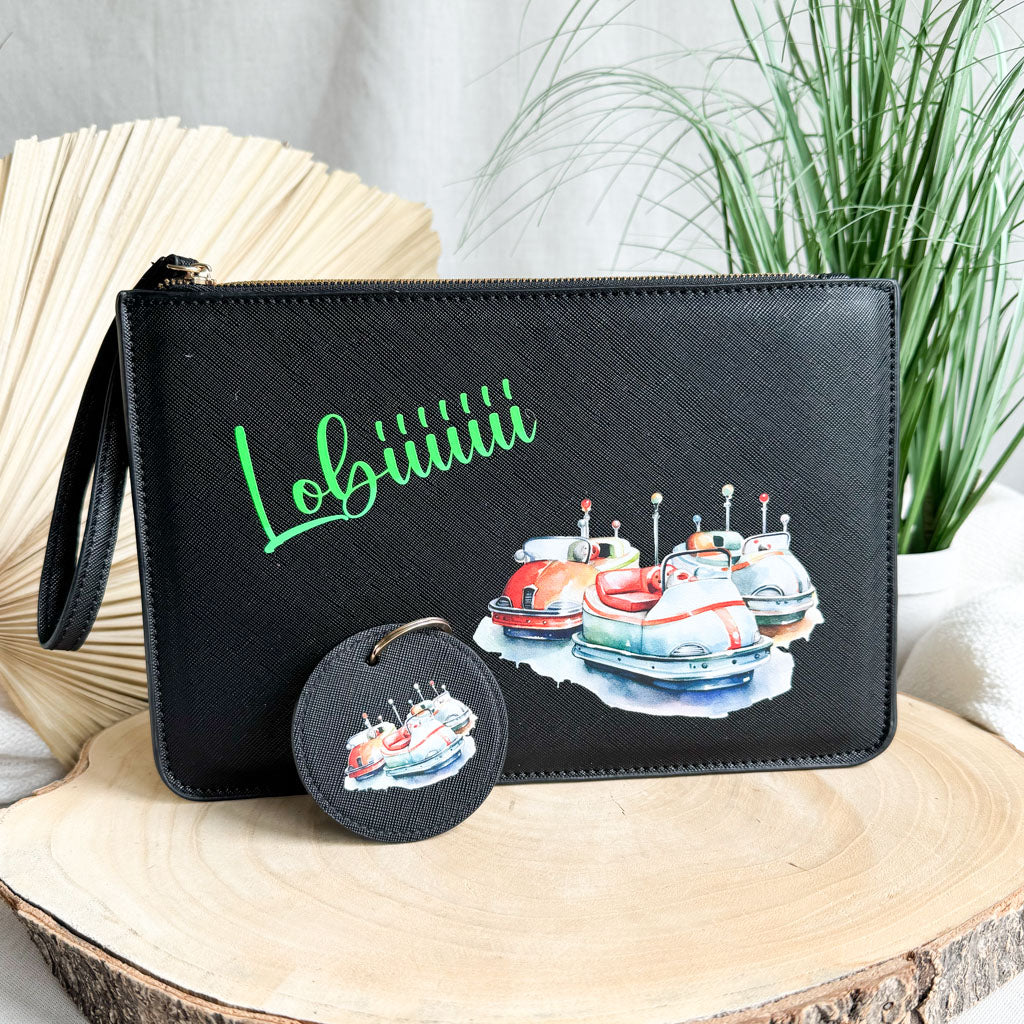 schmale Geldtasche & Schlüsselanhänger | Leder | "Scooter Chaisen"