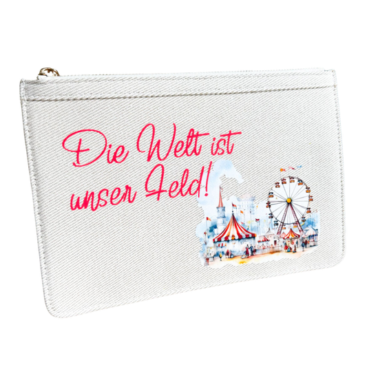 schmale Geldtasche | Canvas | "Kirmes"