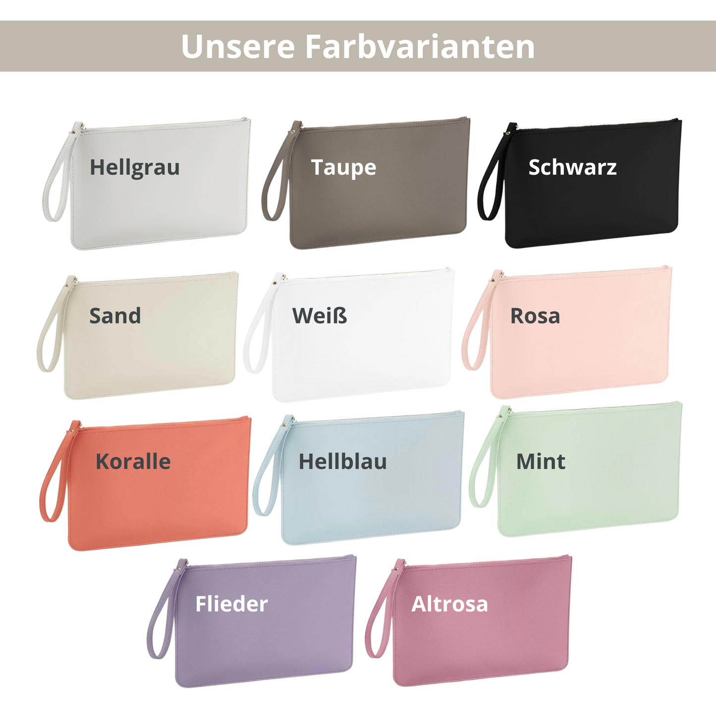 schmale Geldtasche | Leder | "Das Leben ist kurz" Leo