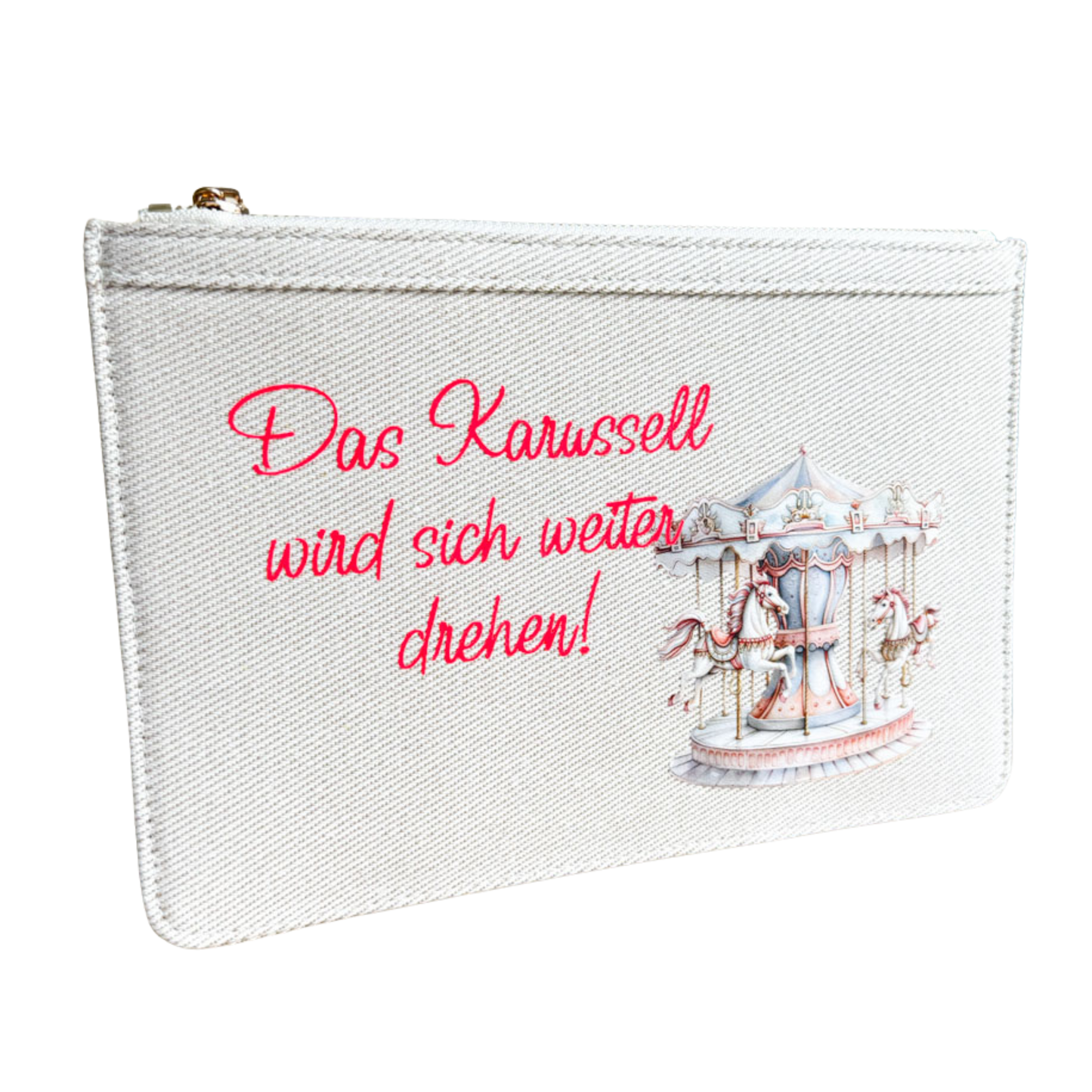 schmale Geldtasche | Canvas | "Karussell"