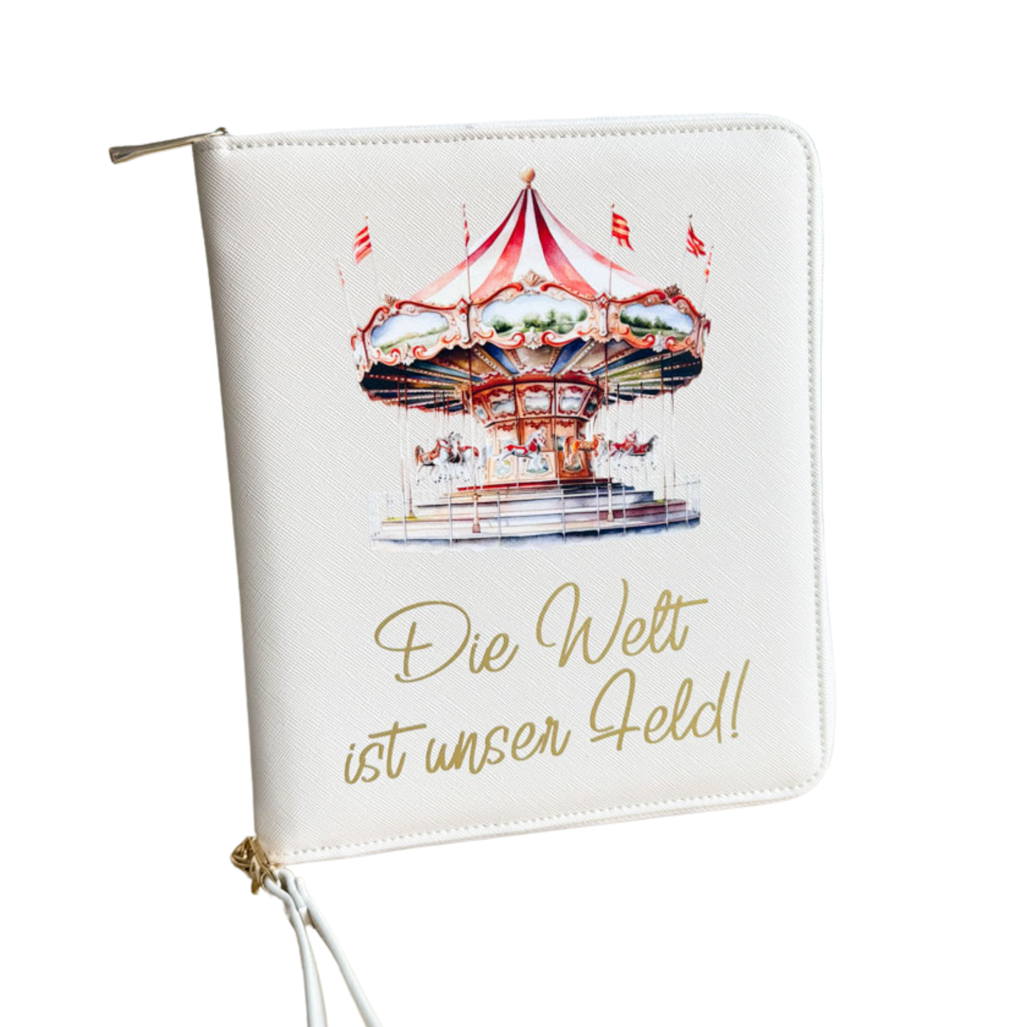 Familienorganizer | Leder | "rotes Karussell"