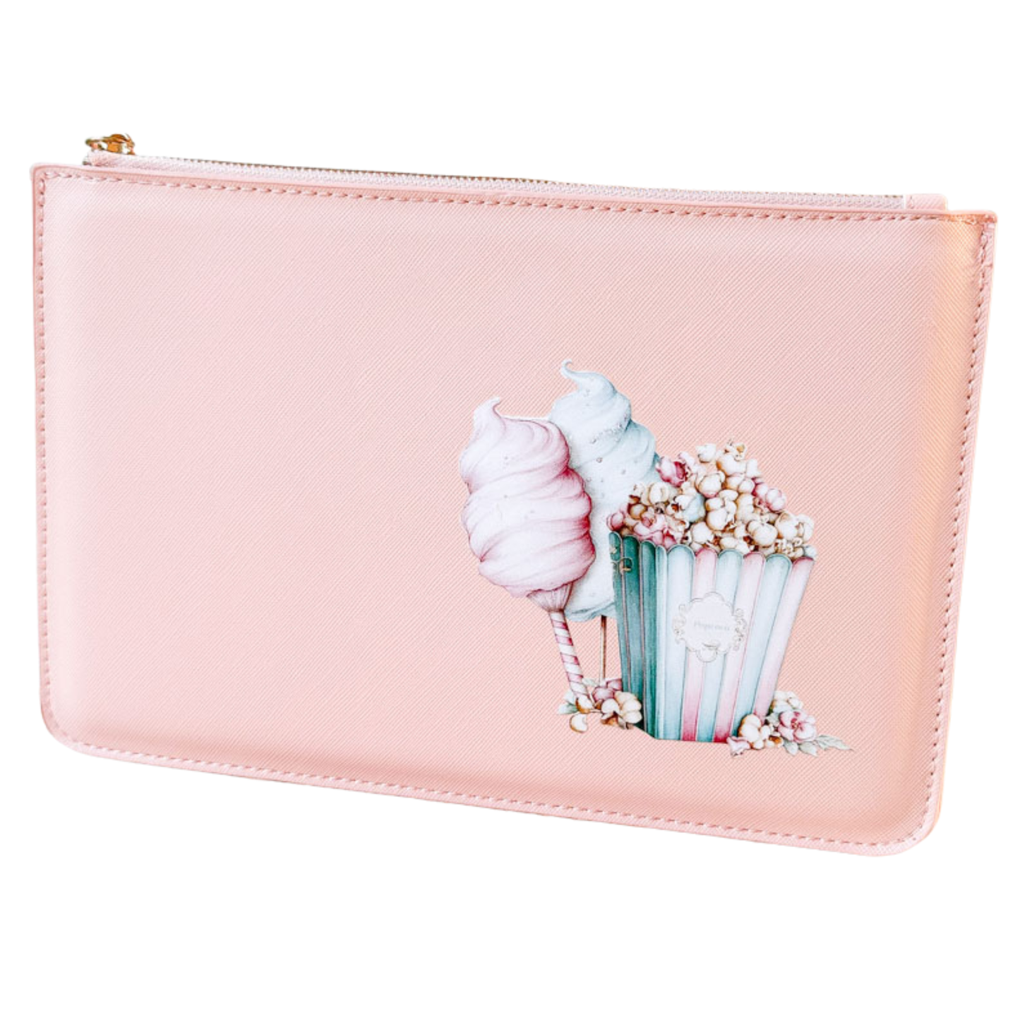 schmale Geldtasche | Leder | "Popcorn & Zuckerwatte"