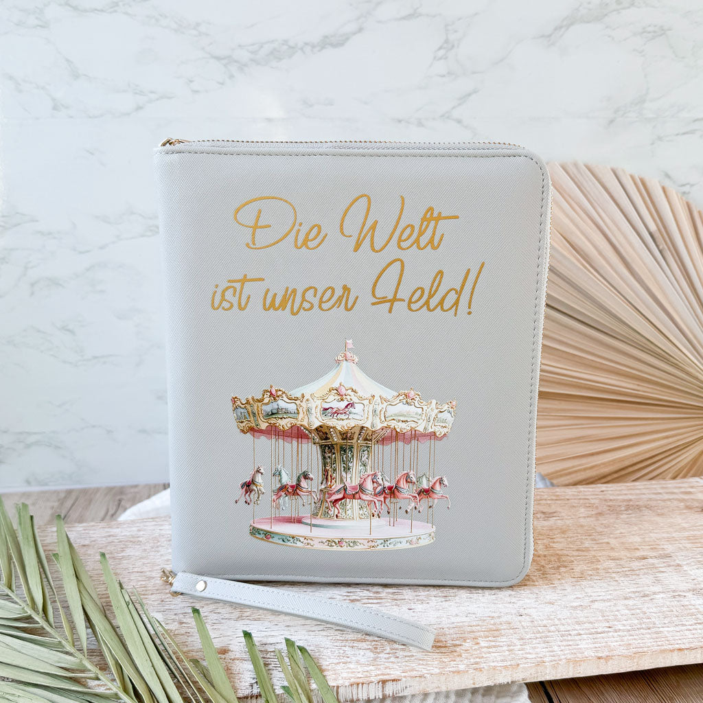 Familienorganizer | Leder | "Pferdekarussell"