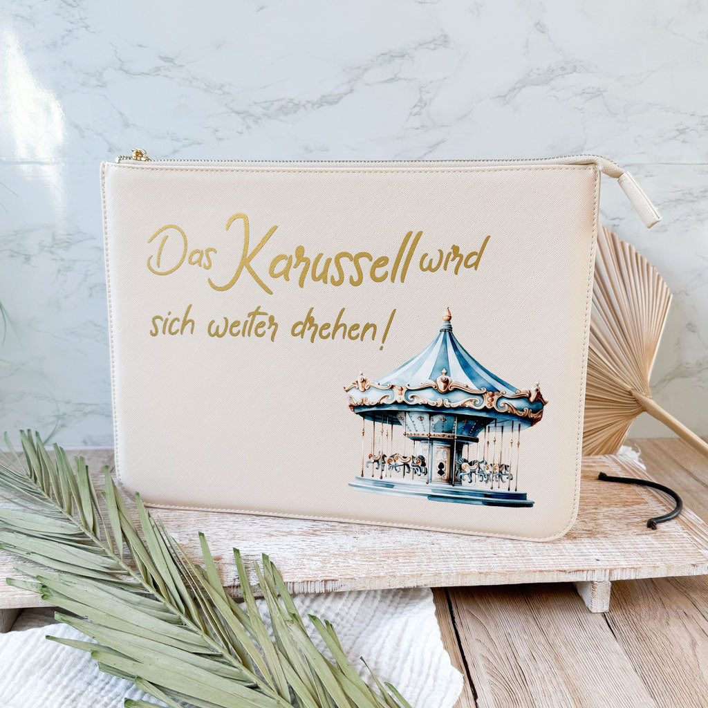 Dokumentenmappe | "blaues Karussell"