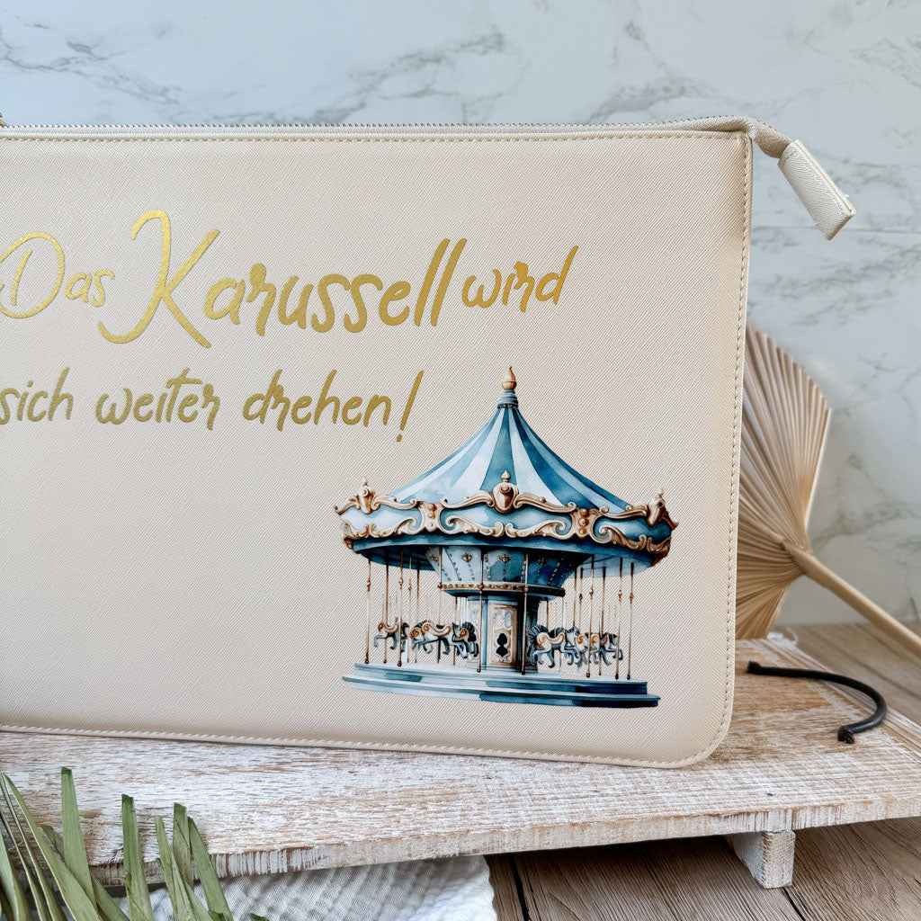 Dokumentenmappe | "blaues Karussell"
