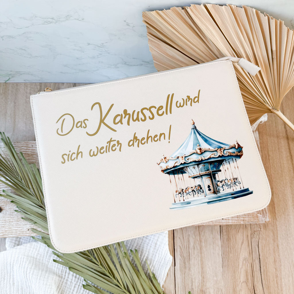 Dokumentenmappe | "blaues Karussell"
