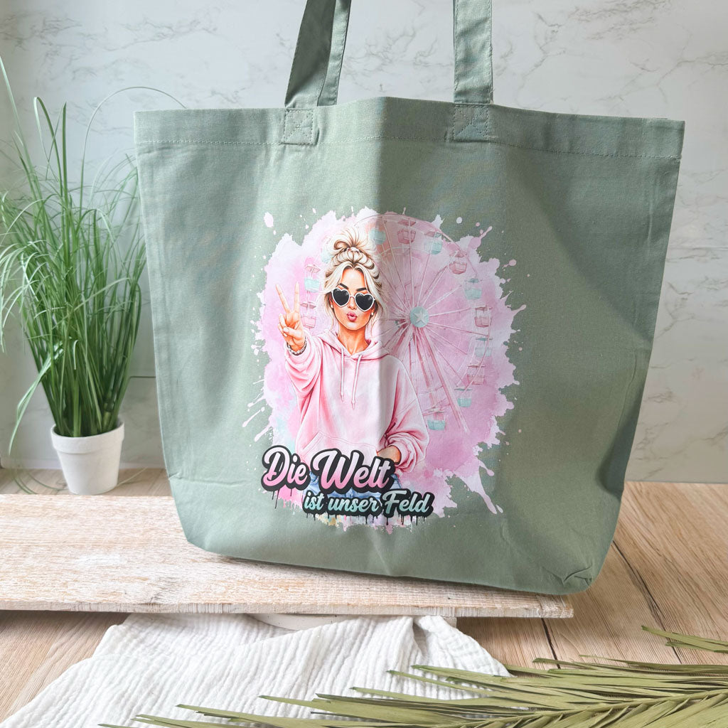 Baumwolle-Beutel | "weite Welt" Rosa