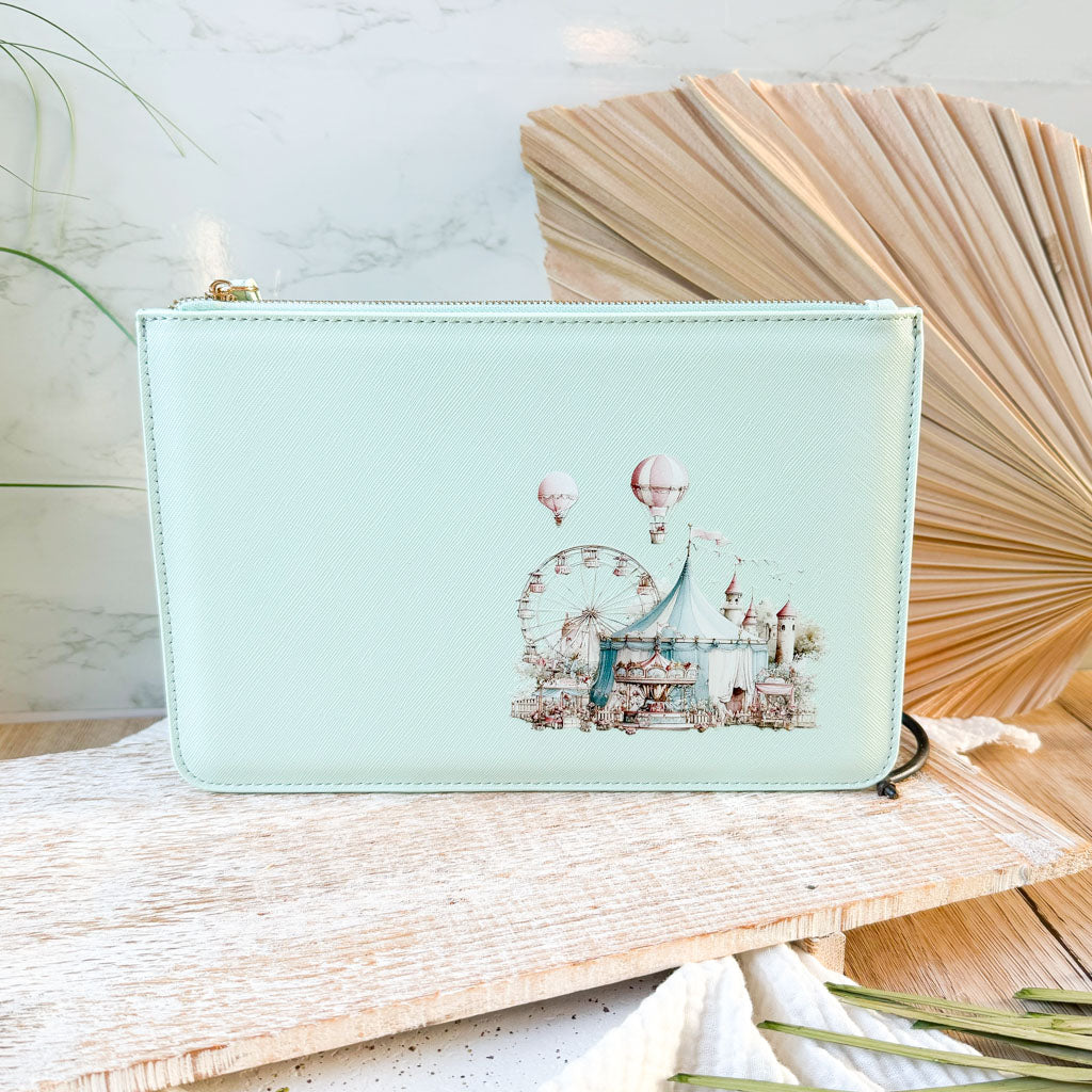 schmale Geldtasche | Leder | "Vintage Festplatz"
