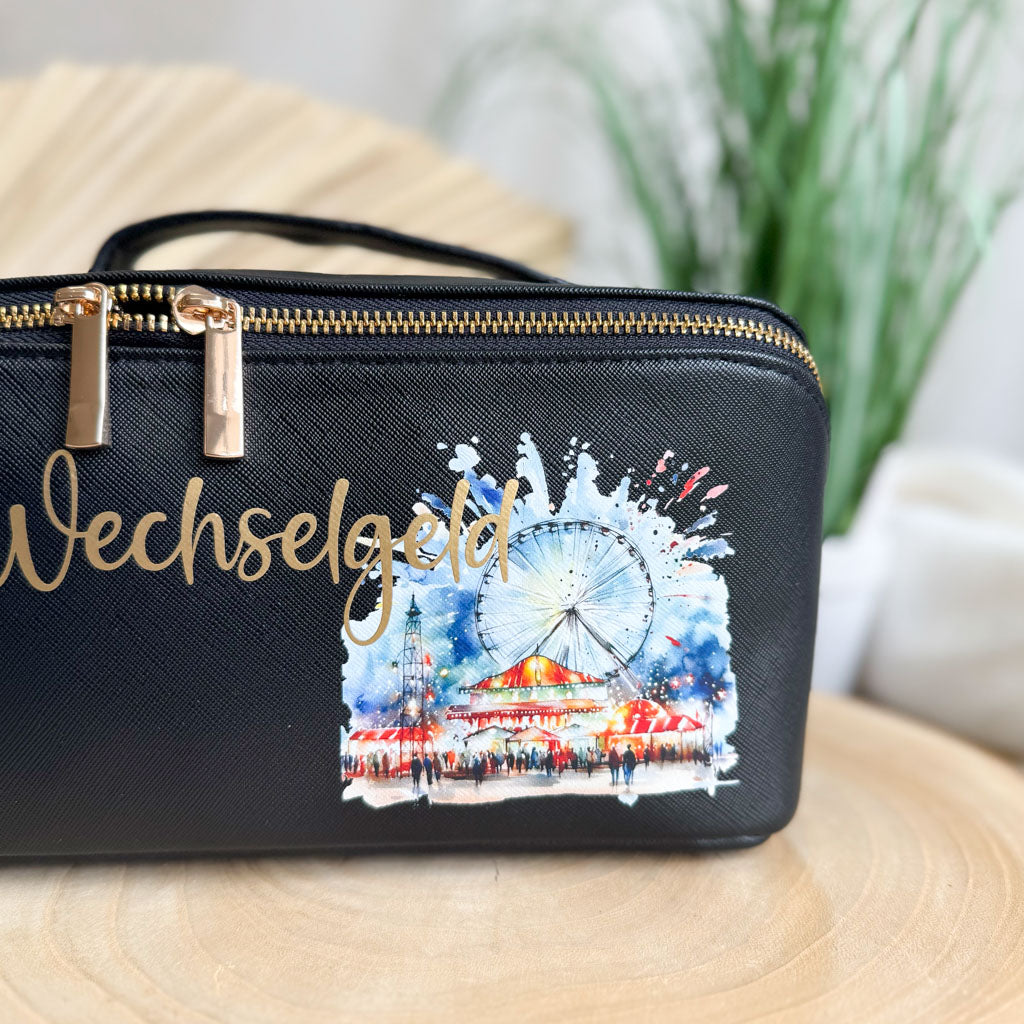 Wechselgeldtasche | Leder | "Feuerwerk"