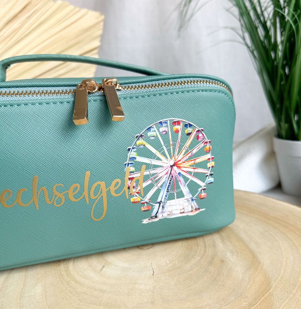Wechselgeldtasche | Leder | "Regenbogen Riesenrad"