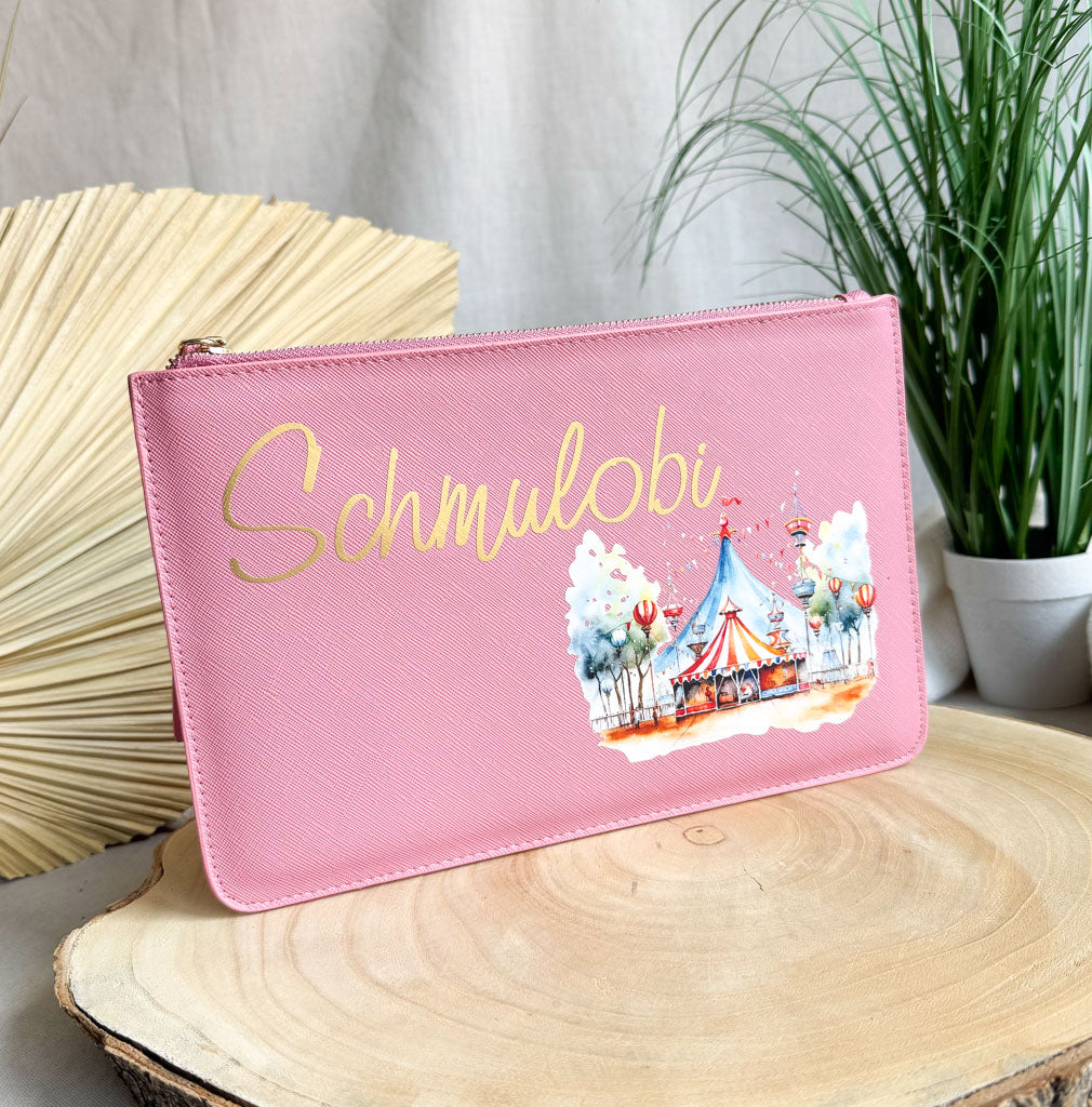 schmale Geldtasche | Leder | "Zirkus-Festplatz"