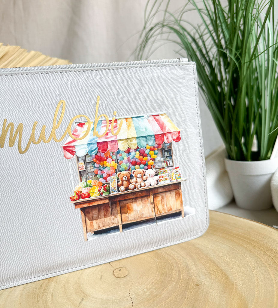 schmale Geldtasche | Leder | "Pfeilewagen"
