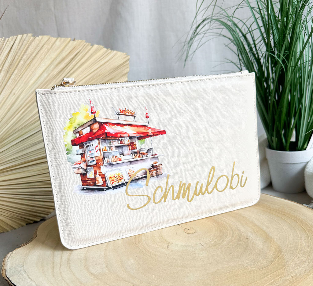 schmale Geldtasche | Leder | "Imbiss"