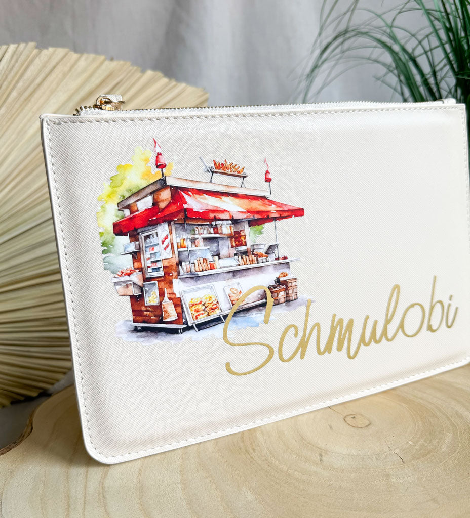 schmale Geldtasche | Leder | "Imbiss"