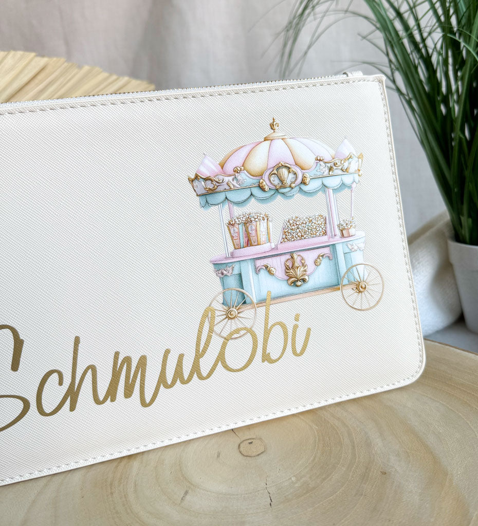 schmale Geldtasche | Leder | "Popcorn"