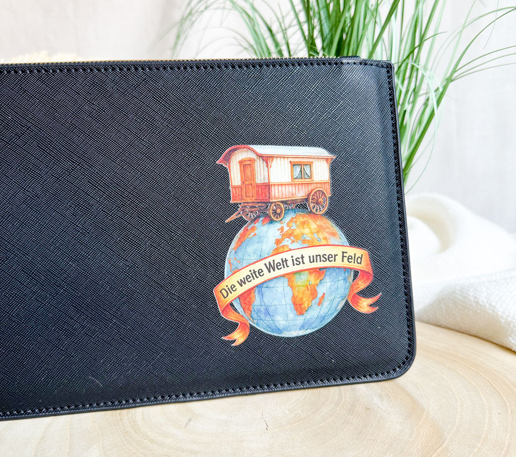 schmale Geldtasche | Leder | "weite Weld"
