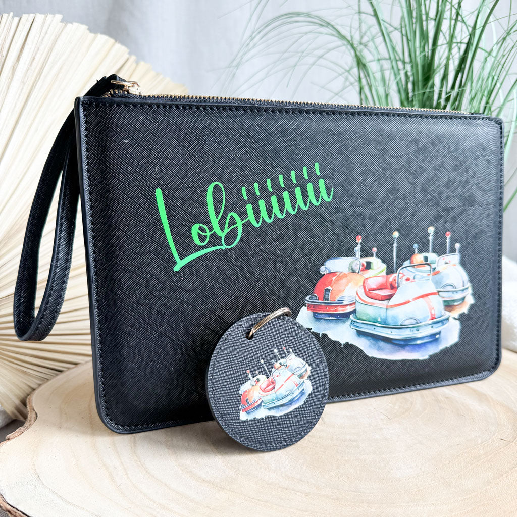 schmale Geldtasche & Schlüsselanhänger | Leder | "Scooter Chaisen"