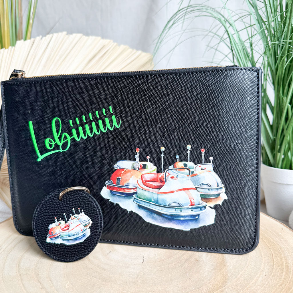 schmale Geldtasche & Schlüsselanhänger | Leder | "Scooter Chaisen"