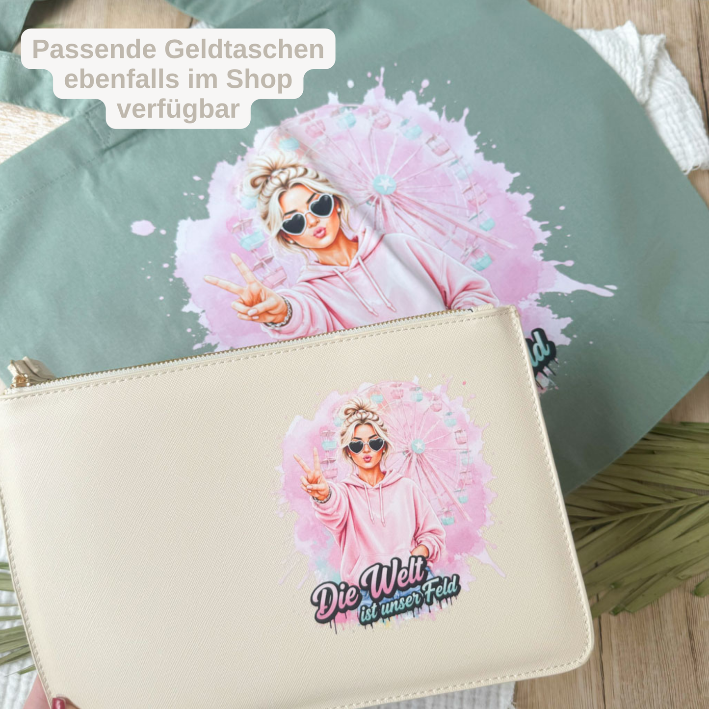 Baumwolle-Beutel | "weite Welt" Rosa
